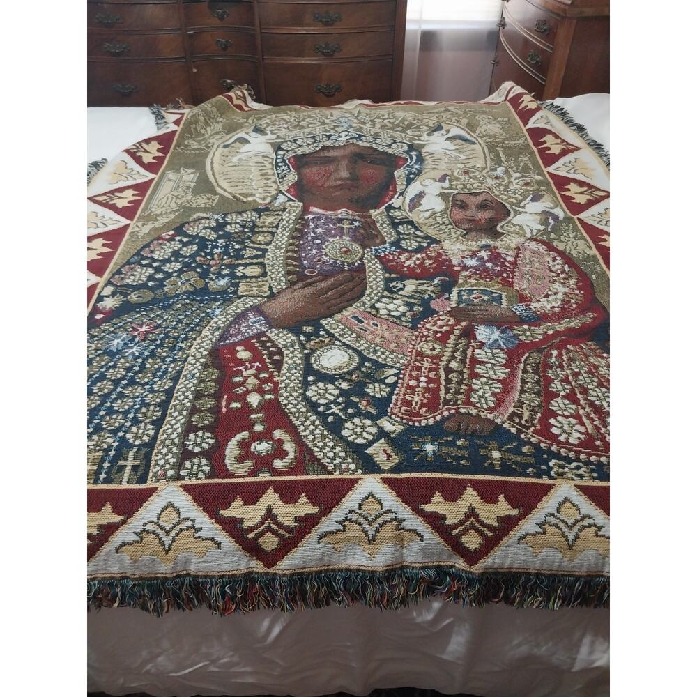 Our Lady Czestochowa Religious Tapestry Throw 65x50